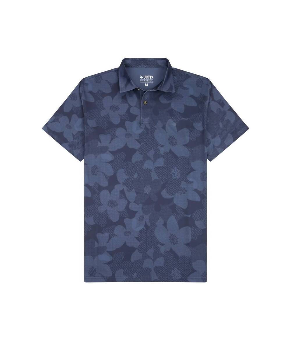 NEW JETTY men's bunker polo shirt in dark blue